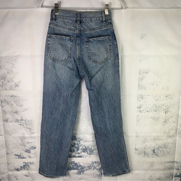 PacSun 100% Cotton High Rise Straight Distressed Jeans - Picture 3 of 16